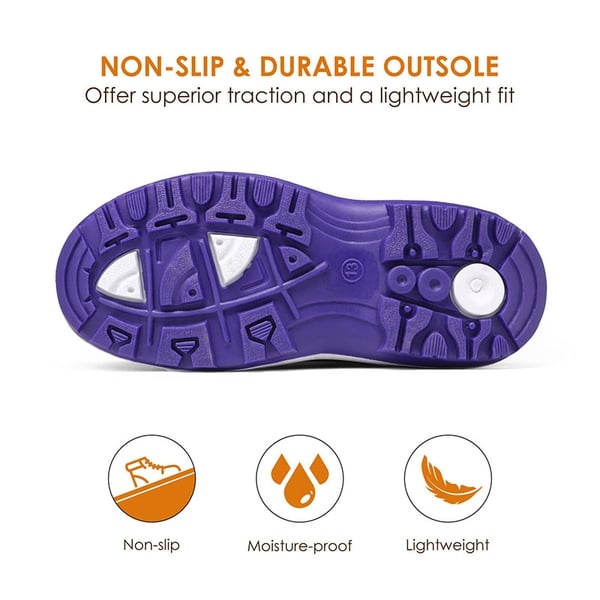 Kids Winter Snow Boots - PURPLE - 4